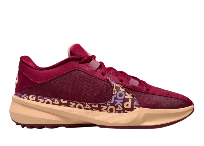 タイム アタックシー / 5パック限定 / ダークレッドメタ Nike Zoom Freak 5 Alphabet - DX4985-600 Raffles & Where to Buy